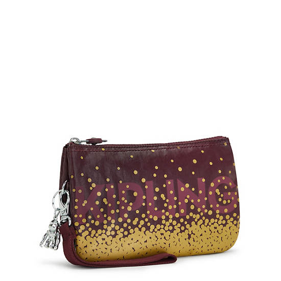 Kipling Creativity Extra Large Metallic Wristlet Çanta Bordo | TR 1149LI